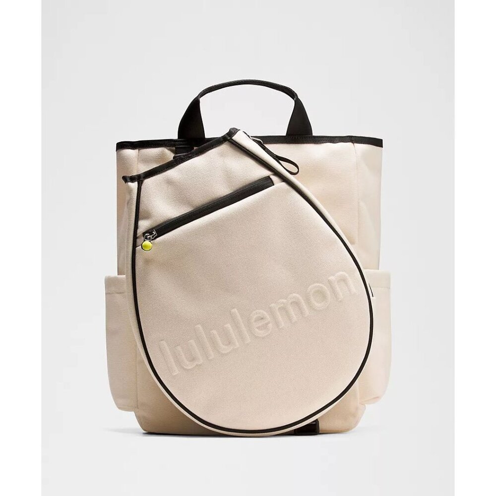 lululemon athletica Cream and Black Tote with Removable Pouch